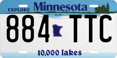 MN license plate 884TTC