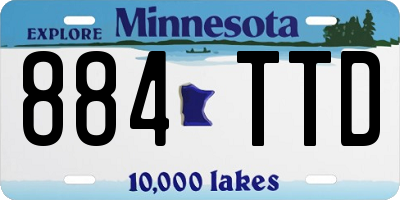 MN license plate 884TTD