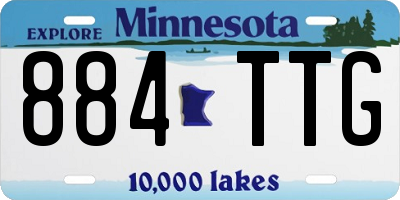 MN license plate 884TTG