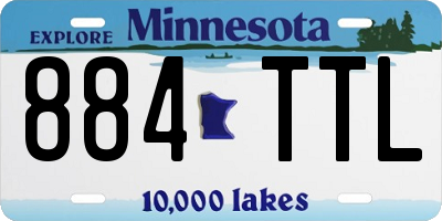 MN license plate 884TTL