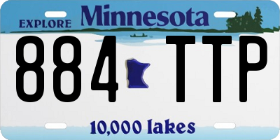 MN license plate 884TTP