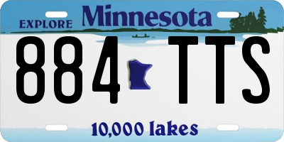 MN license plate 884TTS