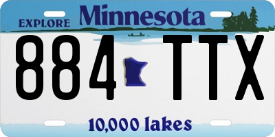 MN license plate 884TTX