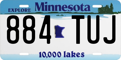 MN license plate 884TUJ