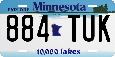 MN license plate 884TUK