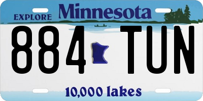 MN license plate 884TUN
