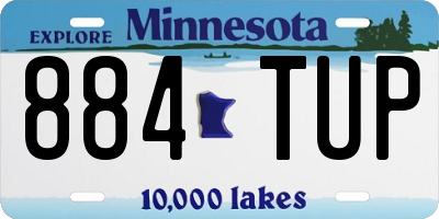 MN license plate 884TUP