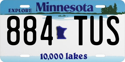 MN license plate 884TUS