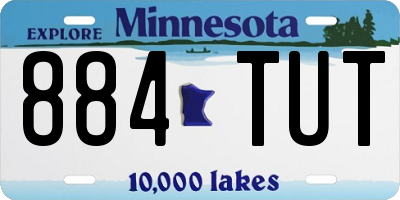 MN license plate 884TUT