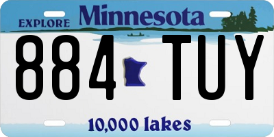MN license plate 884TUY