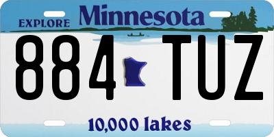 MN license plate 884TUZ