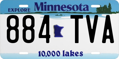 MN license plate 884TVA