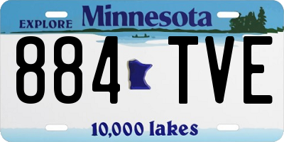 MN license plate 884TVE