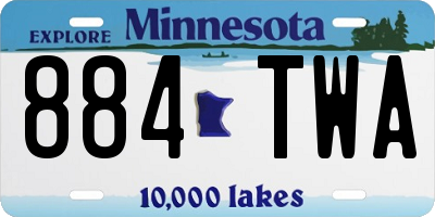 MN license plate 884TWA
