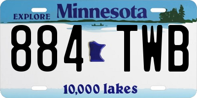MN license plate 884TWB