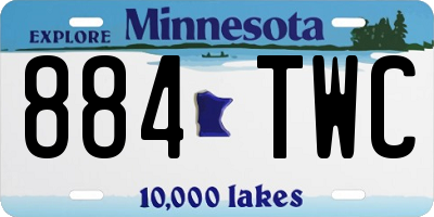 MN license plate 884TWC