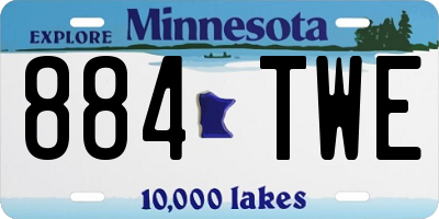 MN license plate 884TWE