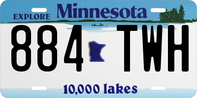 MN license plate 884TWH