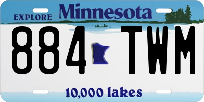 MN license plate 884TWM