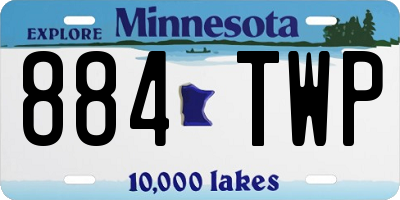 MN license plate 884TWP