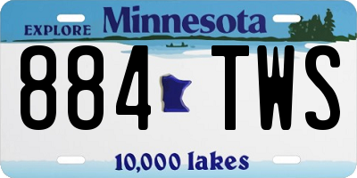 MN license plate 884TWS