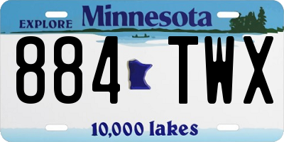 MN license plate 884TWX