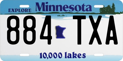MN license plate 884TXA