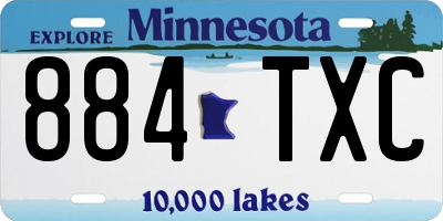 MN license plate 884TXC
