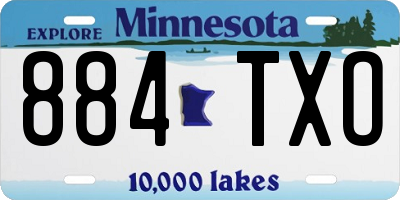 MN license plate 884TXO