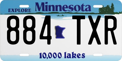MN license plate 884TXR