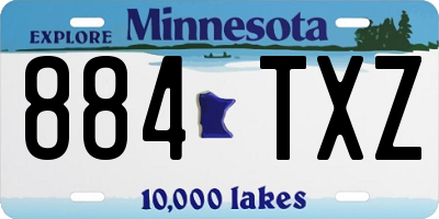 MN license plate 884TXZ