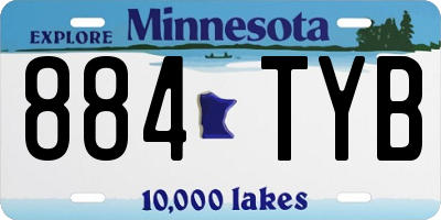 MN license plate 884TYB