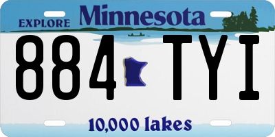 MN license plate 884TYI