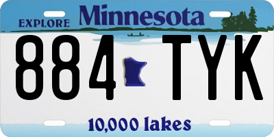 MN license plate 884TYK