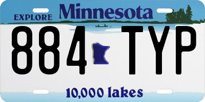 MN license plate 884TYP