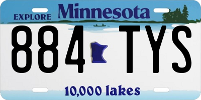 MN license plate 884TYS