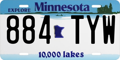 MN license plate 884TYW