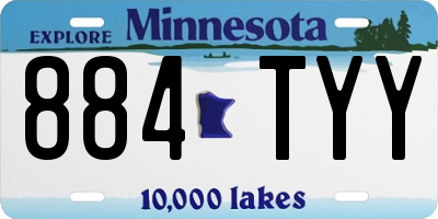 MN license plate 884TYY
