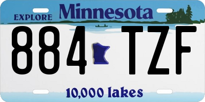MN license plate 884TZF