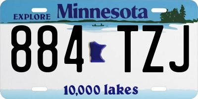 MN license plate 884TZJ