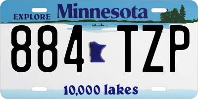 MN license plate 884TZP
