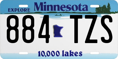 MN license plate 884TZS