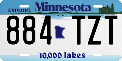 MN license plate 884TZT