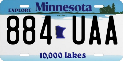 MN license plate 884UAA