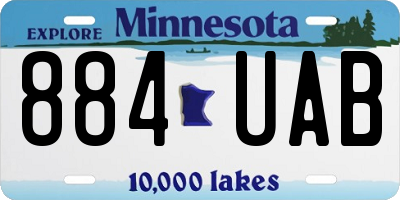 MN license plate 884UAB