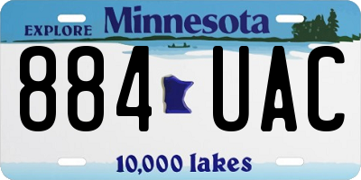 MN license plate 884UAC