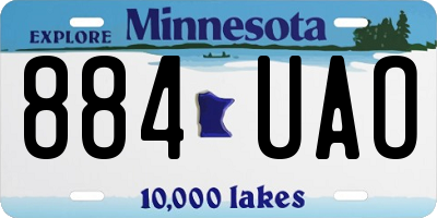 MN license plate 884UAO