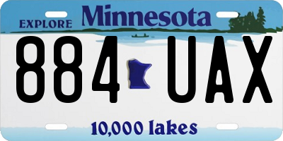 MN license plate 884UAX