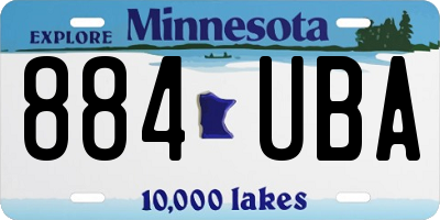 MN license plate 884UBA