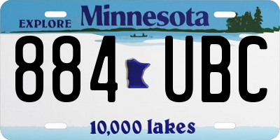 MN license plate 884UBC